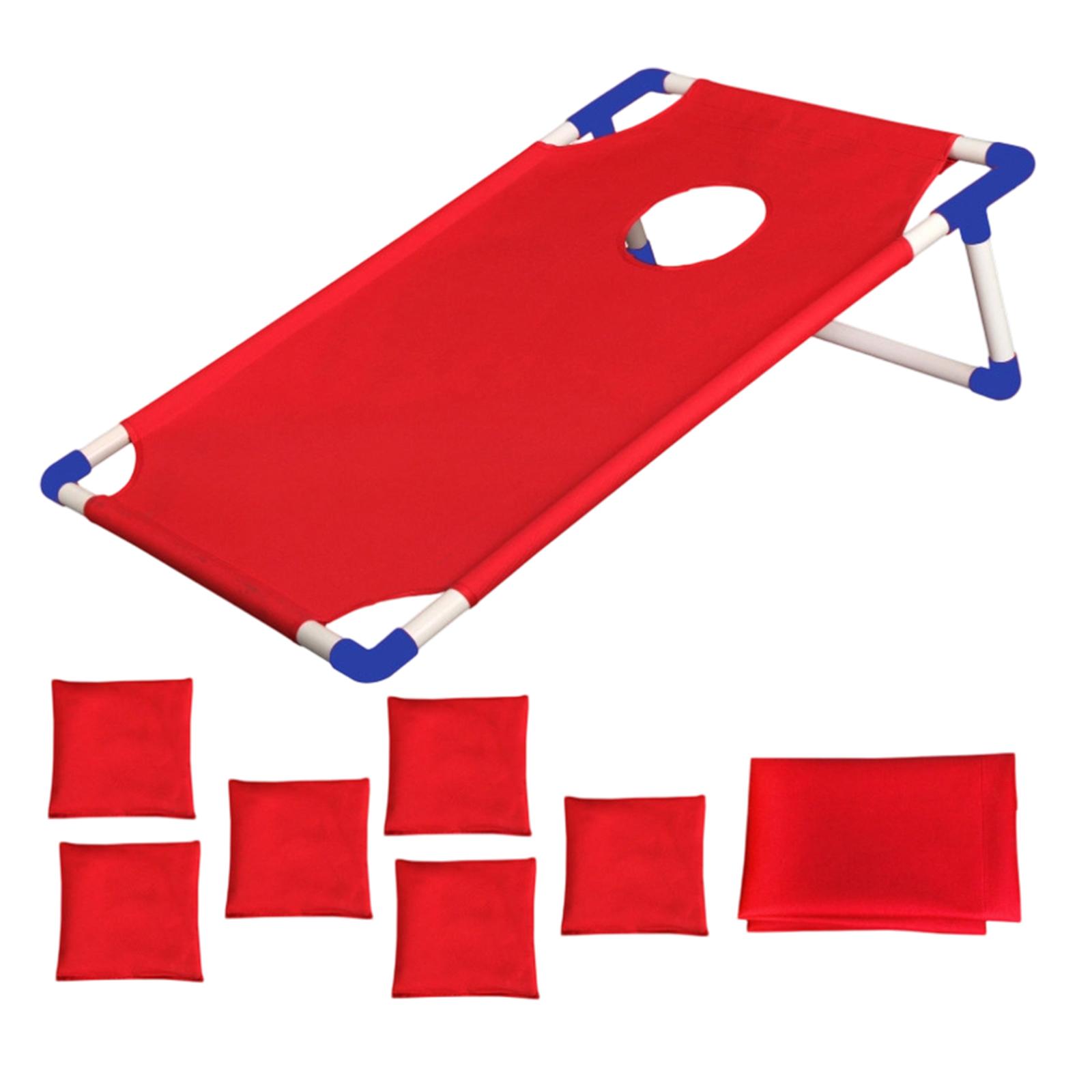 

Bean Bag Toss Game Set with Foldable Frame Portable Cornhole Style Outdoor Indoor Target Throwing Game for Family Parties Backyard Fun One Size червоний