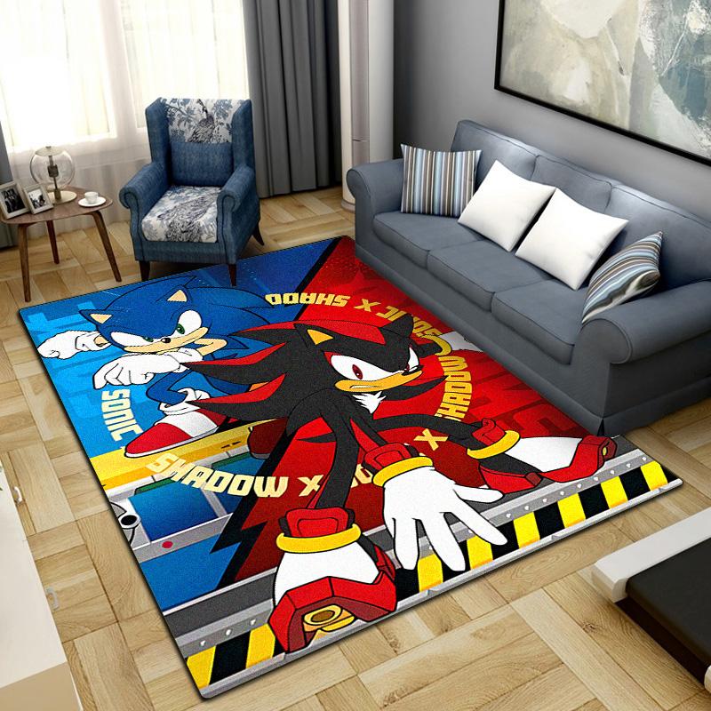 Sonic Series Cartoon Rug for Home Decoration,Washable Non-slip Large Rug Floot Mat LXRa53
