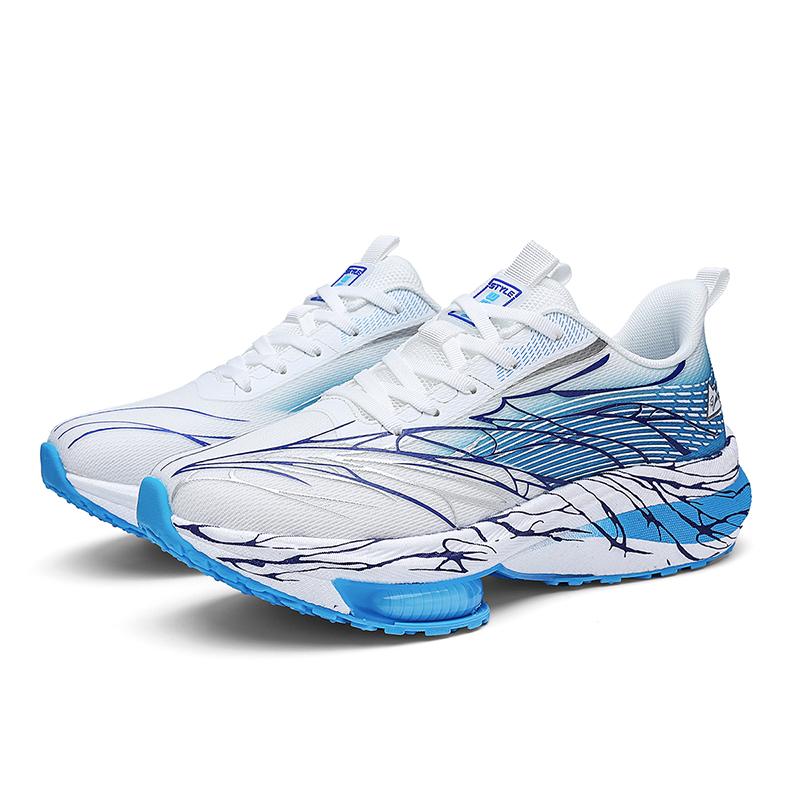 Marathon Running Shoes Women Men Road Jogging Air Cushioning Sports Training Shoes Mesh Breathable Light Comfy Sneakers 36-44