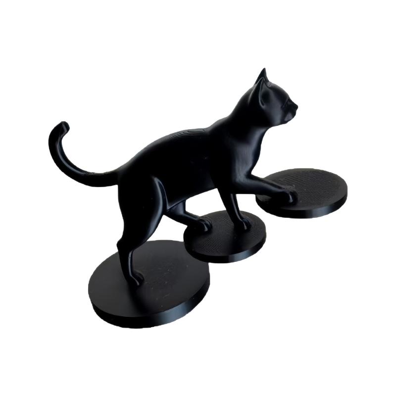3D Printed Cats Balancing Statue Climbing Stair Cats Sculpture Collectibles Figurine Desktop Decorations for Home