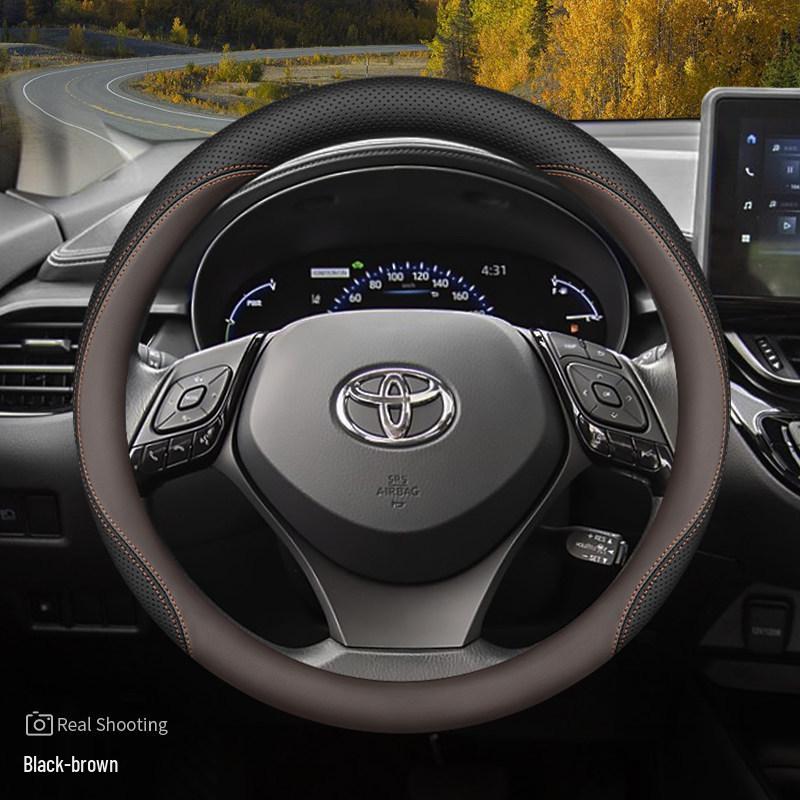 Toyota CHR Stuurwielhoes - Yizhe Ultra-Dun Echt Leer, Gebruik in Vier Seizoenen, Interieur Modificatie Accessoire