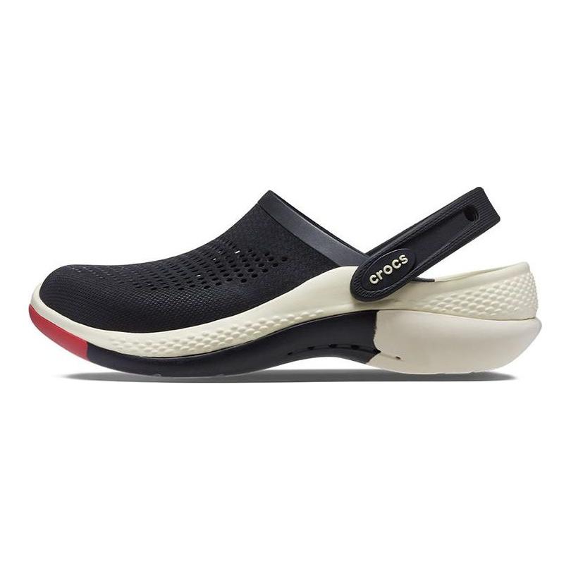 Crocs Literide 360 PU Casual Versatile Clogs Unisex Footwear Black 208281-0C4
