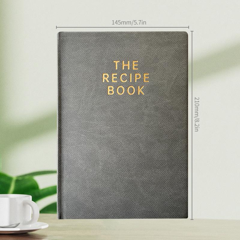 A5 Recipe Waterproof Cloth Texture Diary Hardcover Notebook For Kitchen Cooking Logs