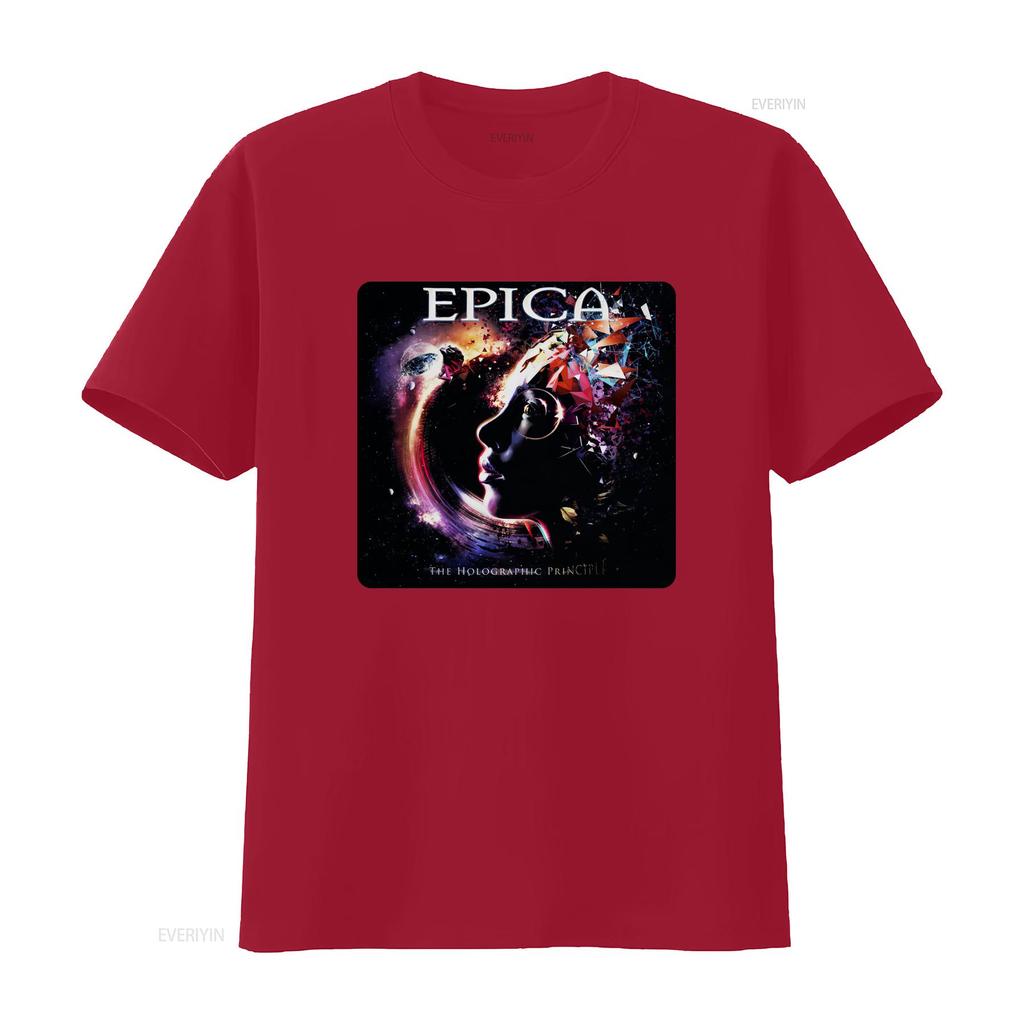 EPICA THE HOLOGRAPHIC PRINCIPLE T SHIRT NEW vintage Washed Stretched Top For Everyday Wear Breathable graphic homme fashion