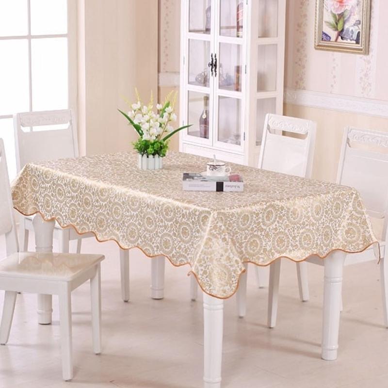Florals Pattern Tablecloth Oilproof Waterproofs Easy Cleaning Round Table Cover for Home Restaurant Decors Table Cloth
