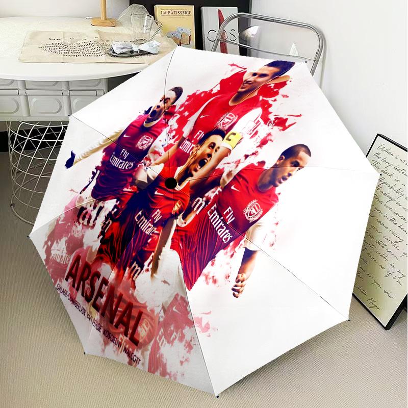 Arsenal Celebration Moment Automatic Folding Umbrella - 8-Rib Travel Umbrella with Auto Open/Close & Portable Gifts for holidays or birthdays