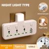 Light Indicator AC Power Strip Durable Wall Mounted Socket  Home Office