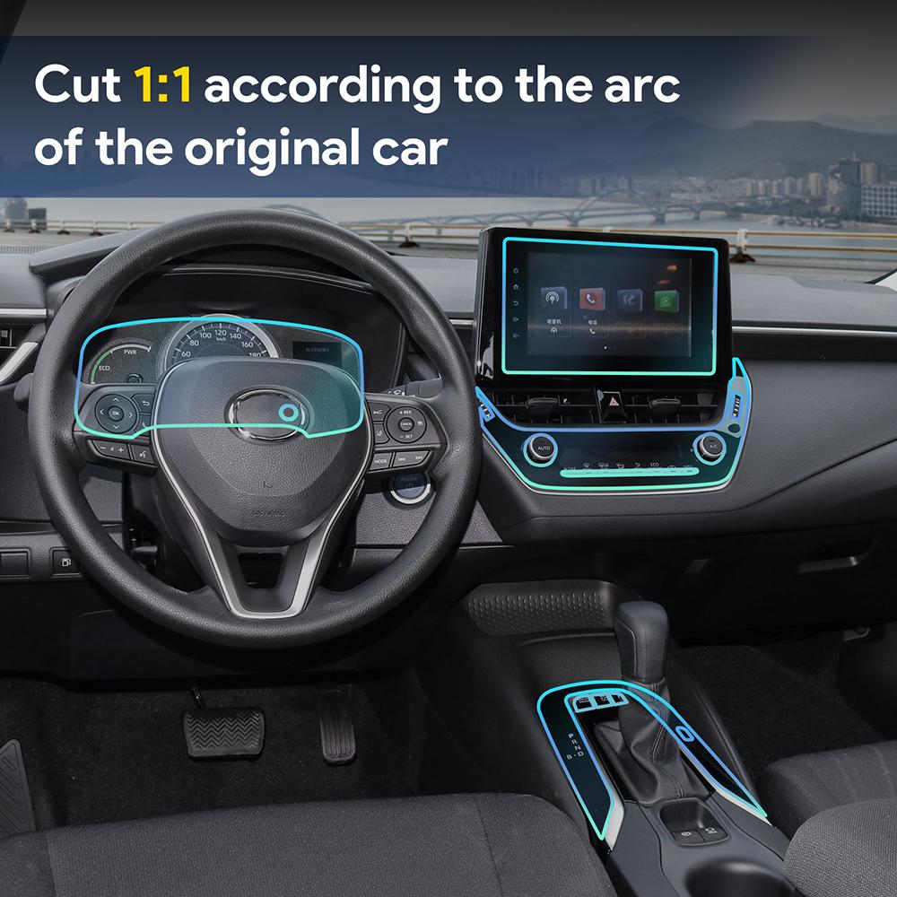 TPU Interior Protective Film for Toyota Corolla Cross 2020-2024, 10.5-Inch Navigation Screen Anti-Scratch