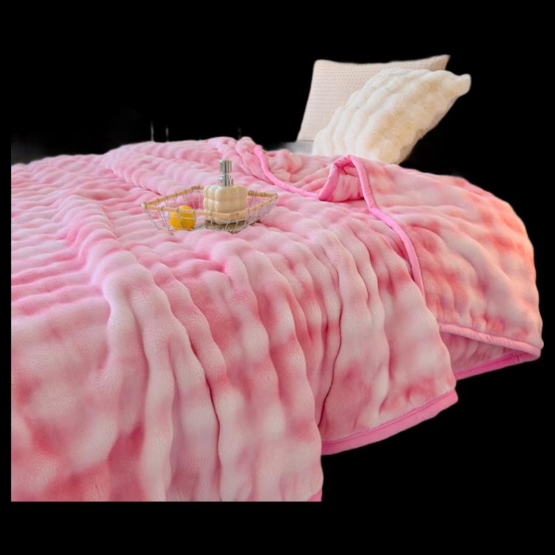 OEING Knitted Double-Sided Velvet Blanket