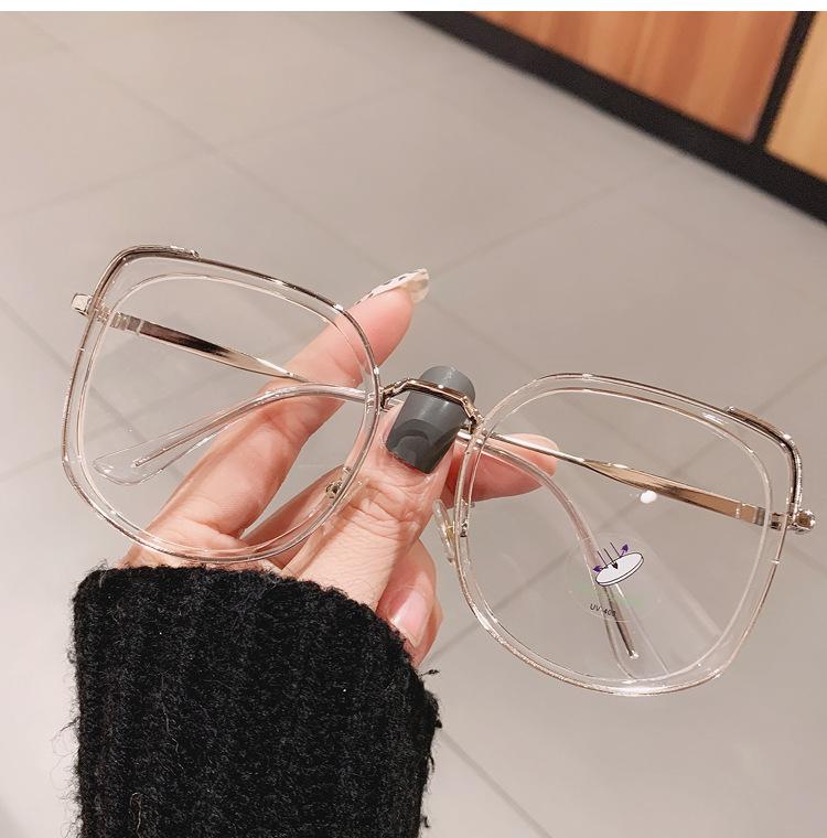 Large Square Anti Blue Light Magnifying Reading Glasses for Men Women Clear Fashion Computer Eyeglasses Optical Glasses 0 to +6 0