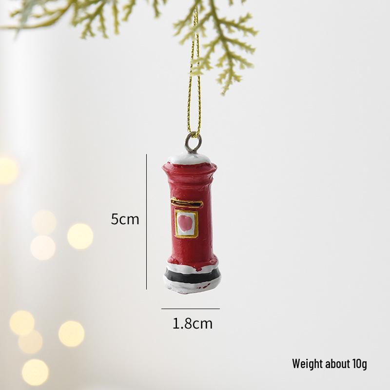 NUCHI Resin Gingerbread Man Christmas Tree Mailbox Ornament