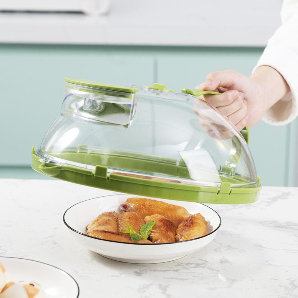 New Microwave Cover for Food Clear Microwave Splatter Cover with Water Steamer and Handle 10 Inch Plate Covers Kitchen Gadgets