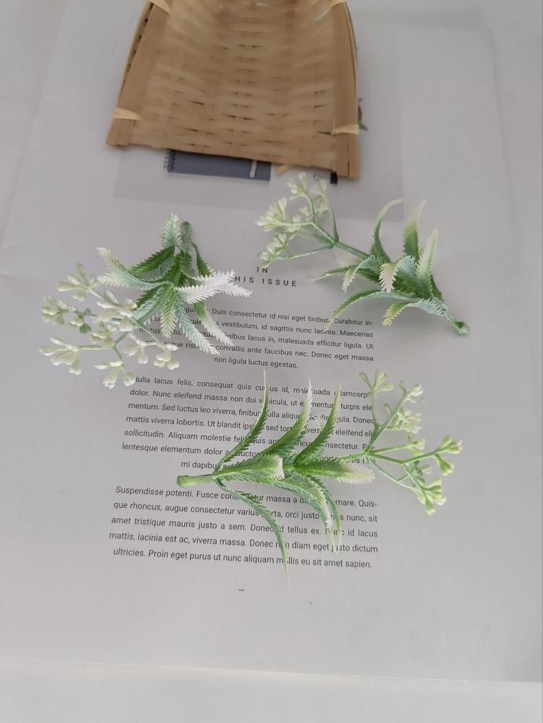 5pcs Mini Branches Stamen DIY Wreath Decorative Accessories Artificial Flower Leaves Grass Christmas Party Decoration Fake Plant