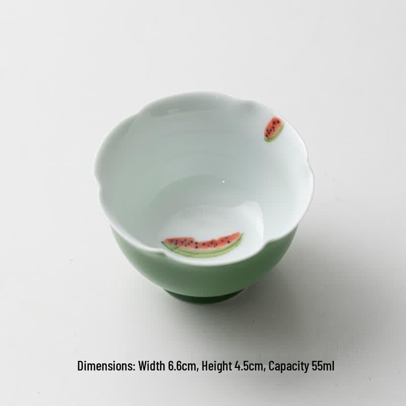 Longquan Celadon Hand-Painted Master Tea Cup