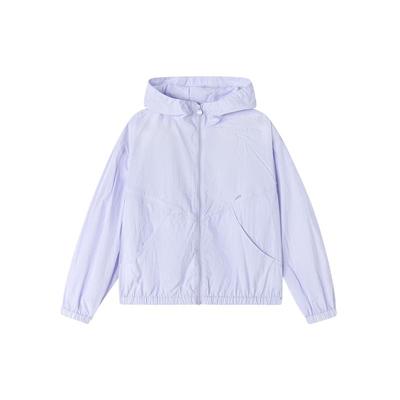 Girls' Hooded Zipper Sun Protection Jacket