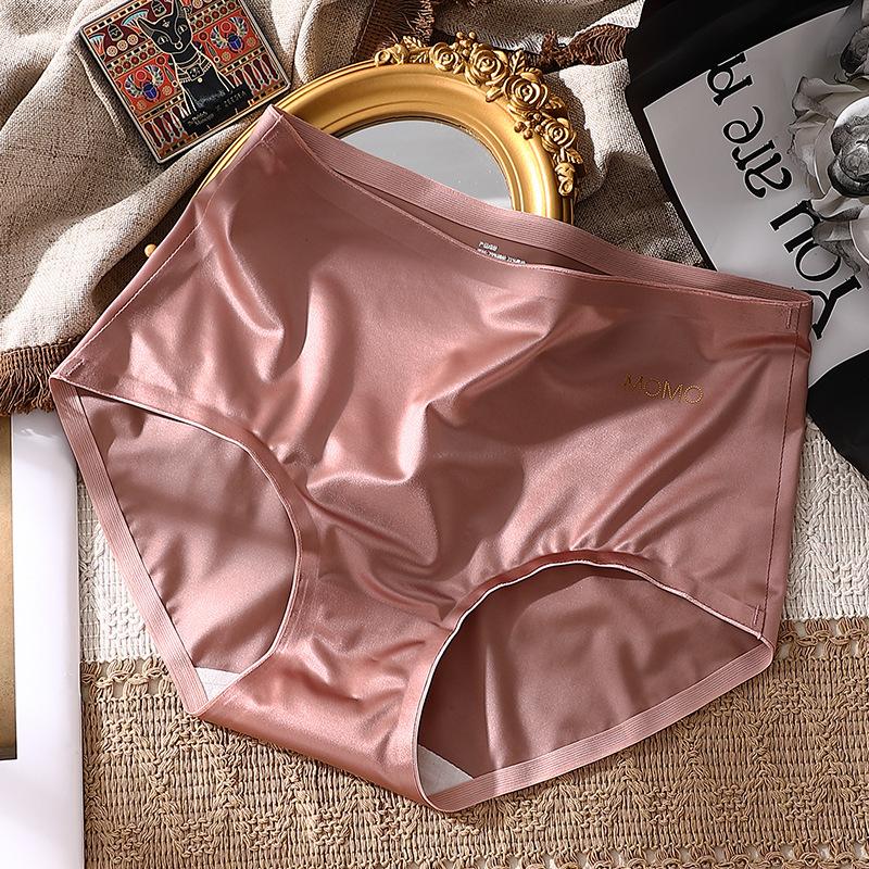 

Тонкие трусики из высококачественного шелка, чистое желание для благородной женщины, сексуальные трусики-слипы со средней посадкой, женские трусики-треугольники XL кирпич красный