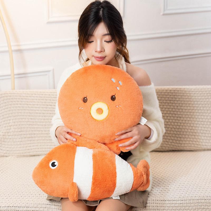 Simulated Marine Animal Seal Doll Pillow Plush Toy Doll Octopus Clown Fish Doll