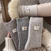 Wool Thick Thread Cloth Label Dachshunda Dog Pile Socks Thick Warm Medium Socks College Wind Moon Socks