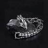 Bracelet Manchette Viking Dominateur Dragon Vintage Punk Hiphop 4 Couleurs Cadeau d'Anniversaire