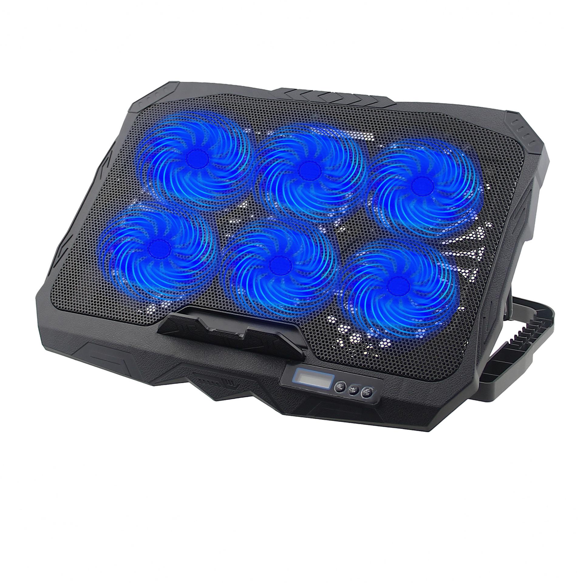 Customized logo Laptop Cooling Pad  Laptop Cooling Fan, Laptop Cooling Stand for 15.6-17.3 Inches With 6 Quiet Fans чёрный