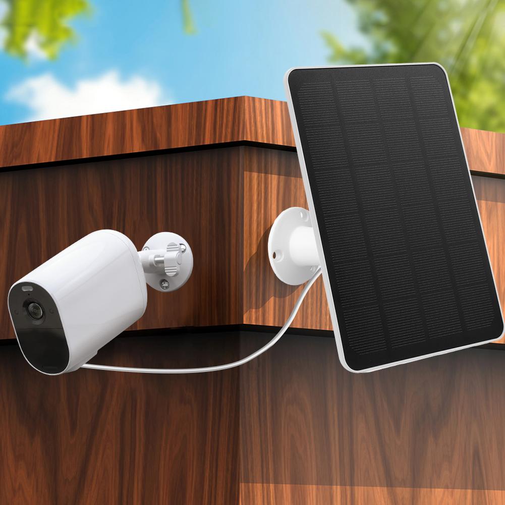 4W/6W Solar Panel Charger 360°Adjustable Wall Mount Solar Panel Camera Charger for Arlo Essential Spotlight/XL Spotlight Camera