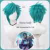 League of Legends Heartsteel Aphelios Cosplay Wig - Lake Blue-Green, Short Layered Style