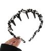 Women Headband Ribbon Decor Anti-slip Teeth Headband Lightweight Versatile Hair