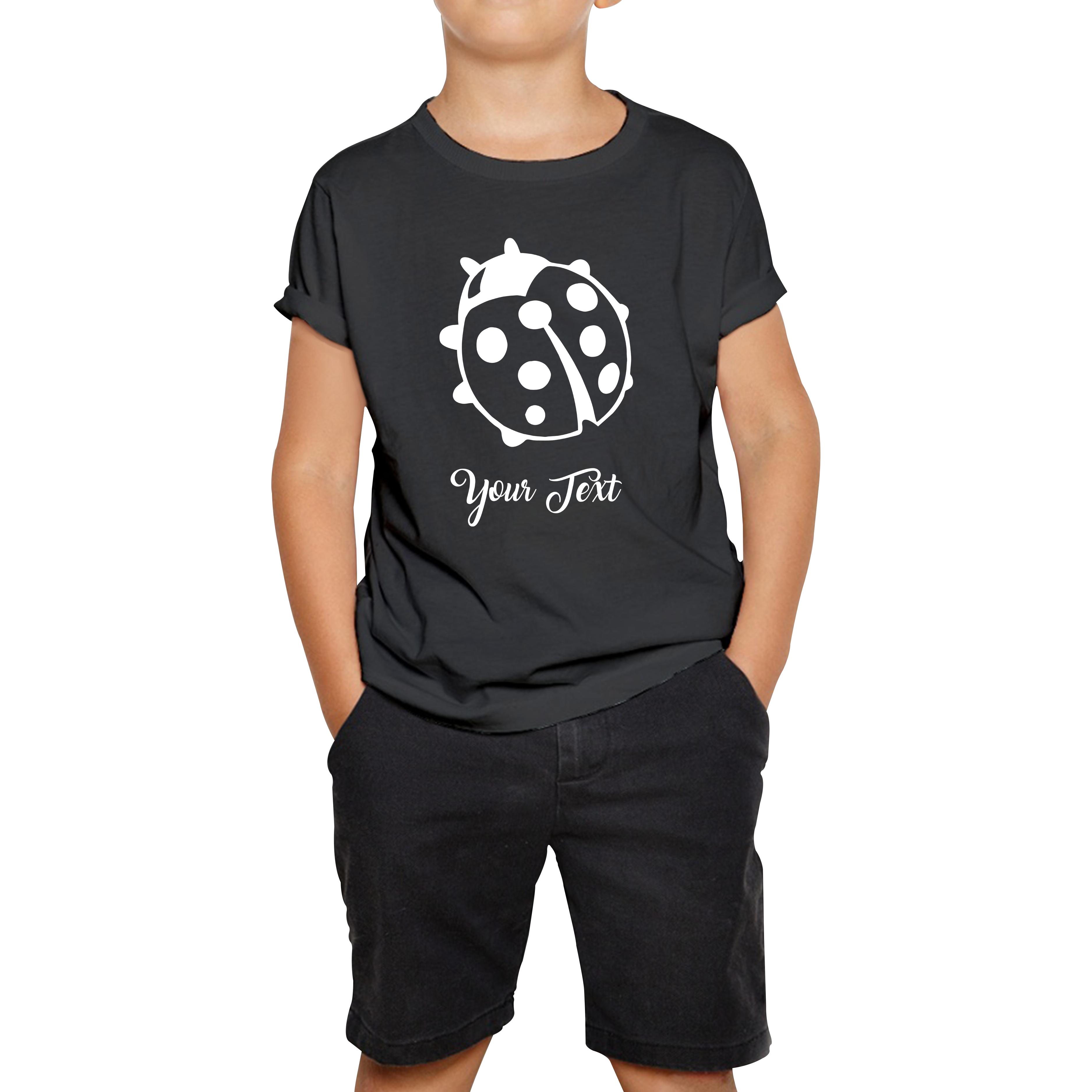 Personalised Ladybug Your Name Cute Insect Ladybug Ladybird Kids Tee 120