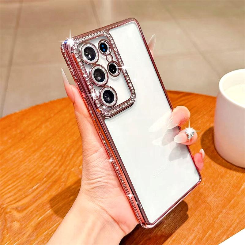 Glitter Diamant Etui for Samsung Galaxy S25 Edge S23 Ultra S24 FE A56 A36 A26 A16 A55 A35 A25 A15 A54 A34 A14 Deksel iPhone 16 15 Pro Max 14 Plus 13 12