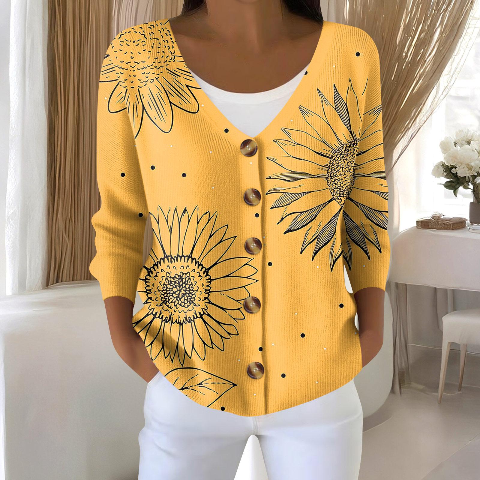 

Женская мода с длинным рукавом, рождественский принт «Снеговик-снежинка», куртка, кардиган M оранжевый