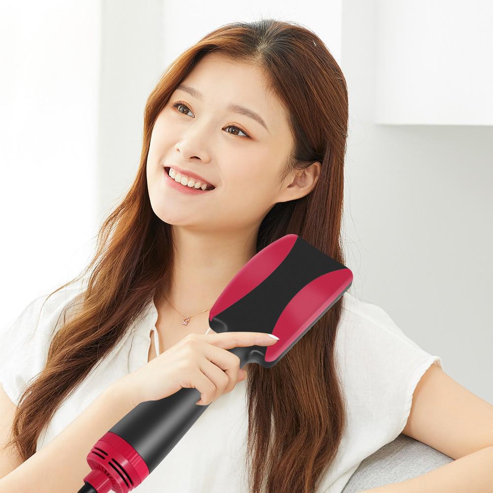 3-in-1 Ionic Blow-Drying Comb: Large Wave Hot Air, Dual-use for Dry/Wet, Straight/Curly Hair, Quick Styling.