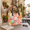 Cute Rabbit Print Tote Bag Fashion Large Capacity Casual Shoulder Bag for Daily Use