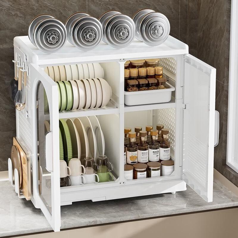 Brangdy Countertop Dish Storage Cabinet