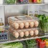 Boîte de conservation d'œufs à 24 compartiments Contenant de stockage alimentaire de qualité alimentaire pour réfrigérateur Utilisation au réfrigérateur