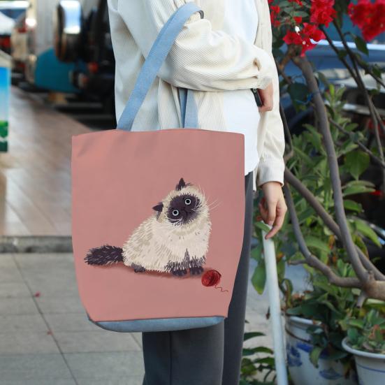 

Симпатичная сумка с верхней ручкой и 3D-принтом животных Прочная Многофункциональная