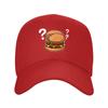 Verwirrte Double Burger Fragezeichen Baseballkappe Polyester Verstellbar Outdoor Golf Unisex Kappe