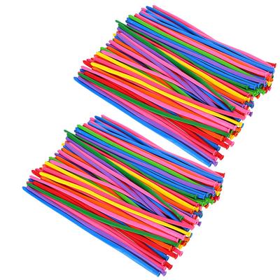 Lot de 200 ballons longs en latex, plusieurs couleurs, pour décoration de salle de mariage, fête, jouet pour enfants