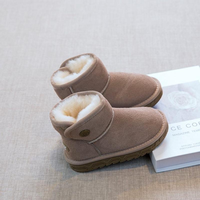 

Детские зимние ботинки Меховые ботинки для девочек Водонепроницаемые нескользящие хлопковые ботинки для мальчиков Теплая обувь для малышей 35 хаки