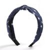 1/3 Stück Geknotetes Print Denim Stoff Stirnband für Frauen Mädchen Shopping Gesichtswäsche Haarreif Einfaches Denim Kopfschmuck