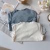 Girls' Korean Style Long Sleeve Lace Trim Top - Spring/Fall Fashion BQB009