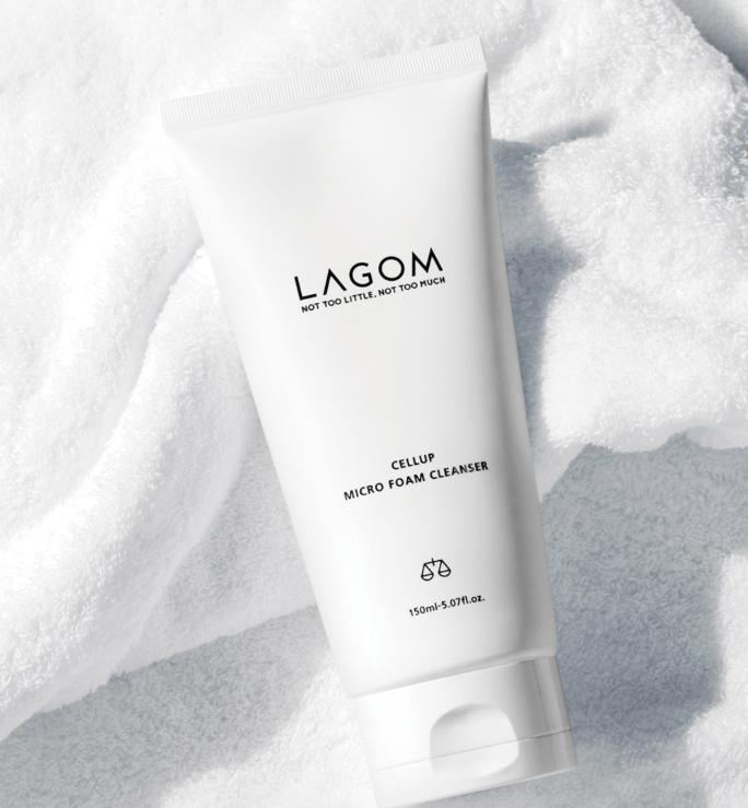 LAGOM Cellup Micro Foam Cleanser 150ml – Deep Cleansing Moisturizing Facial Wash