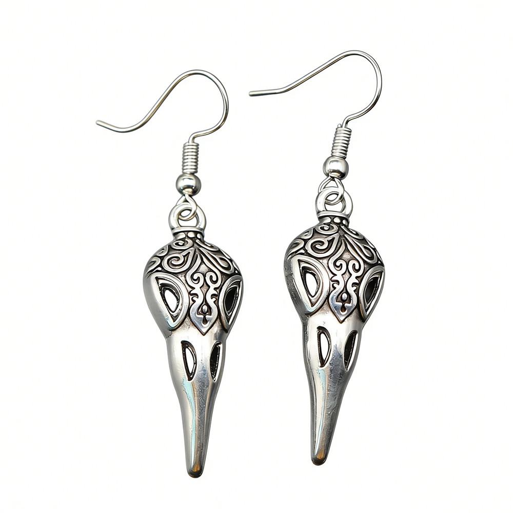 Halloween Charm Dangle Earrings Gothic Crescent Drop Earrings Dark Witchy Occult Jewelry