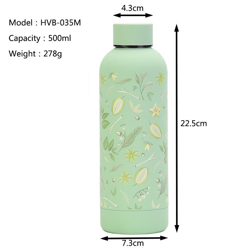 Stainless Steel Thermos Cup 3D Three-Dimensional Fruit Simple Water Cup High Value Outdoor Small Mouth Sports Water Bottle