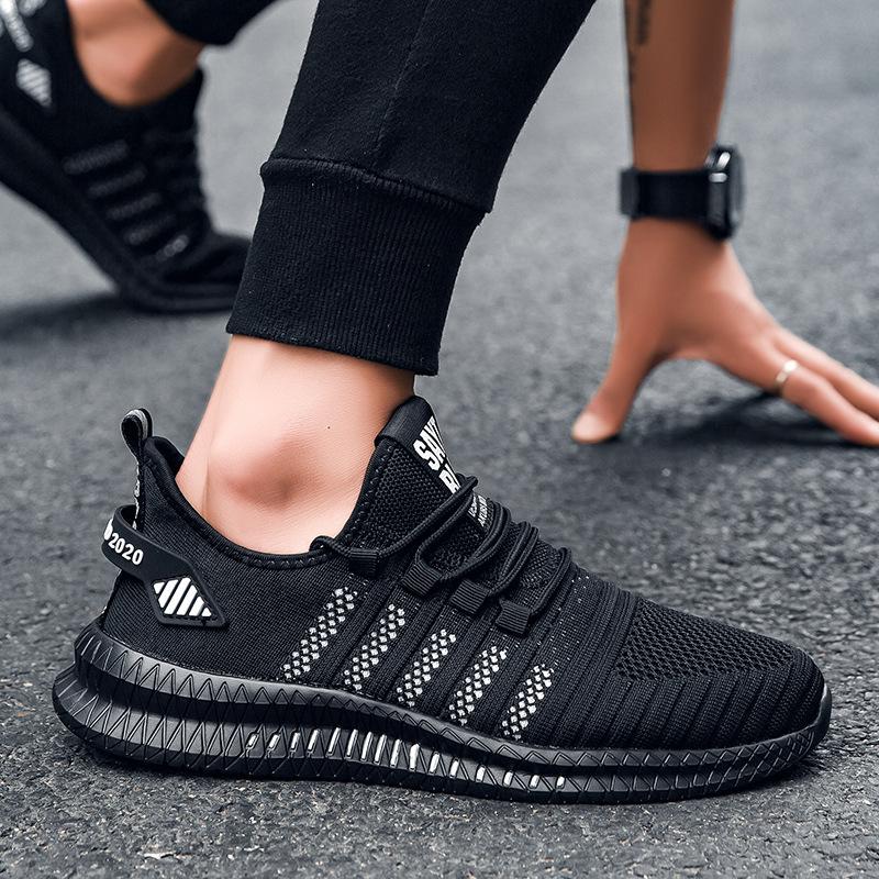 Fashion Brand Men Sneakers Lace-up Mesh Men Casual Shoes Fashion Lightweight Walking Shoes Comfortable Men Running Shoes Tenis Masculino