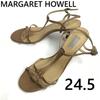 USED/Made In Japan MARGARET HOWELL T-Strap Sandals 24.5 Women Beige Pumps