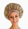 Shower Wide Brim Elastic Satin Hair Care Cap - Women's Sleep, Salon, and Shower Use
