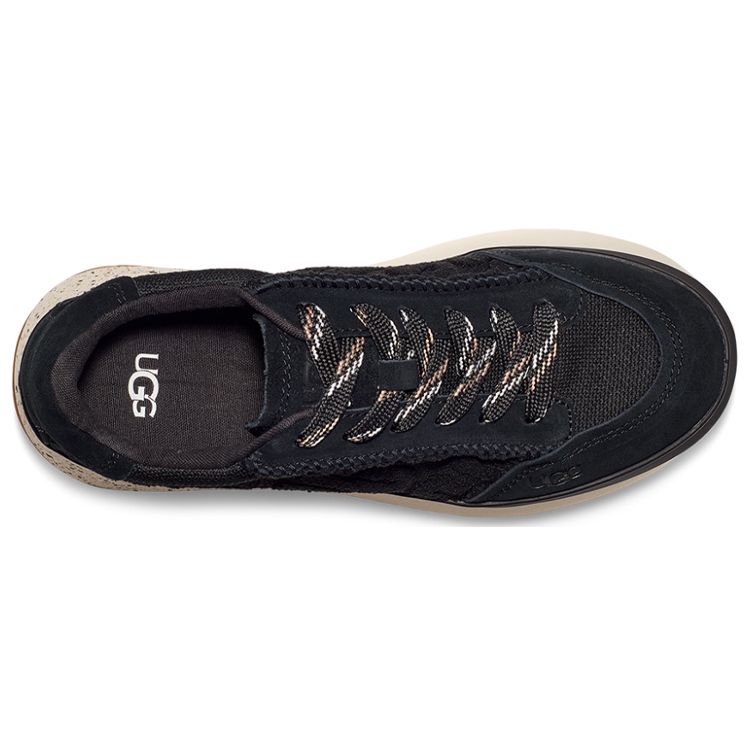 UGG Marin Lace Logo Comfortable Durable Thick Sole Shoes Women Shoes Black 1125025-BLK