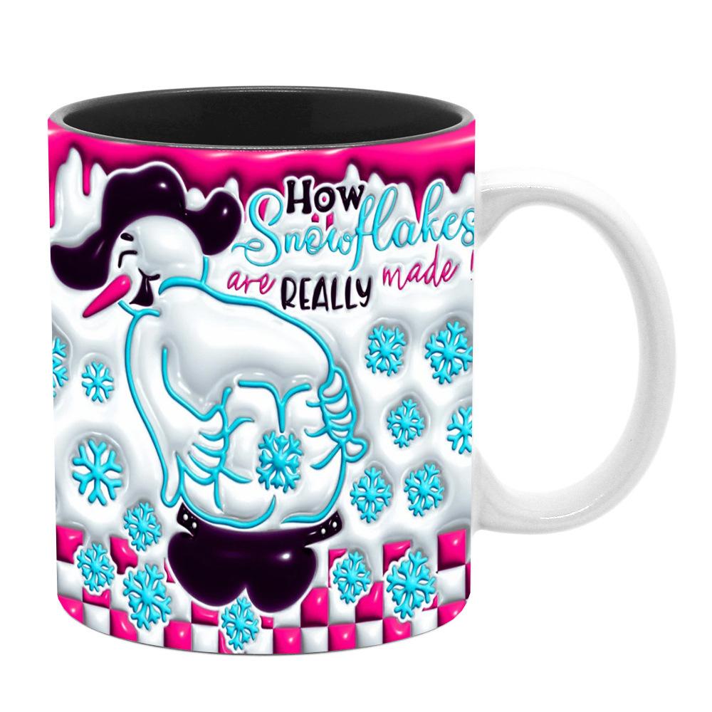 3D Snowman Santa Christmas Ceramic Coffee Mark Cup Tree Snowman Gnome