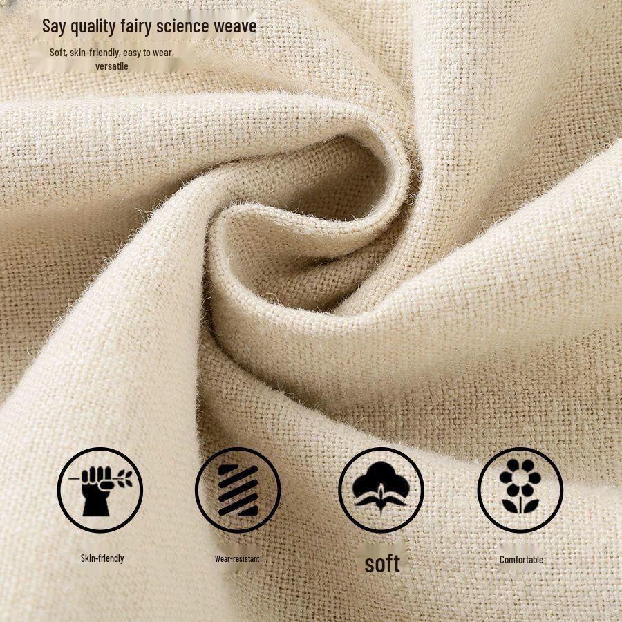 Women's Pure Linen Wide-Leg Casual Pants - Summer 2026 Fashionable, Versatile, and Lightweight