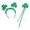 Irish Leprechaun Headband Party Costume Glitter Shamrock Party Karaoke Photo Props Party Blingbling Hair Hoop Nightclub